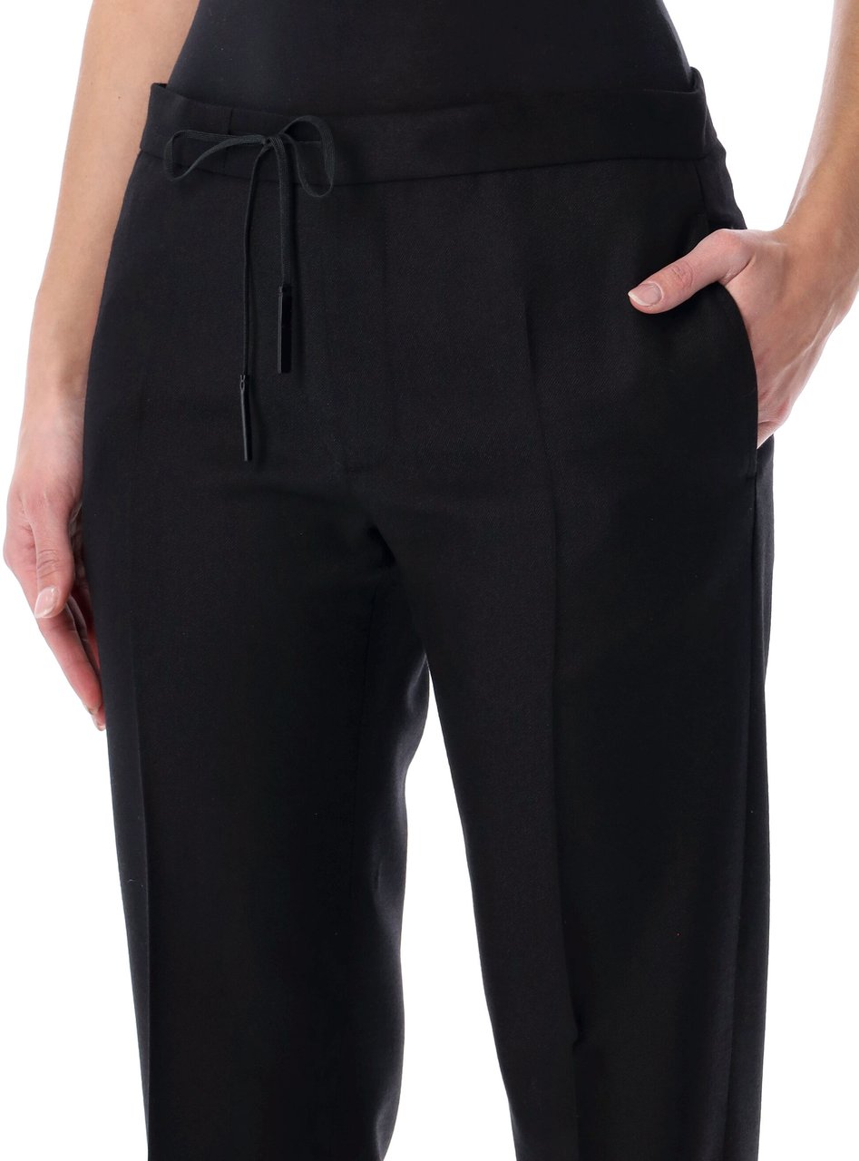 Maison Margiela Maison Margiela black formal drawstring trousers Zwart