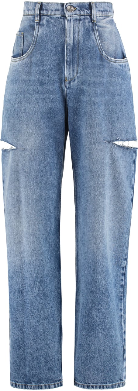 Maison Margiela High-waist wide-leg jeans Blauw