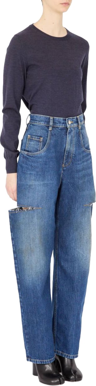 Maison Margiela Jeans Navy Blauw