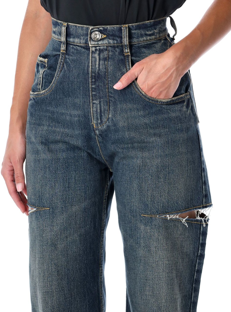 Maison Margiela Pants 5 Pockets Washed Indigo Blauw