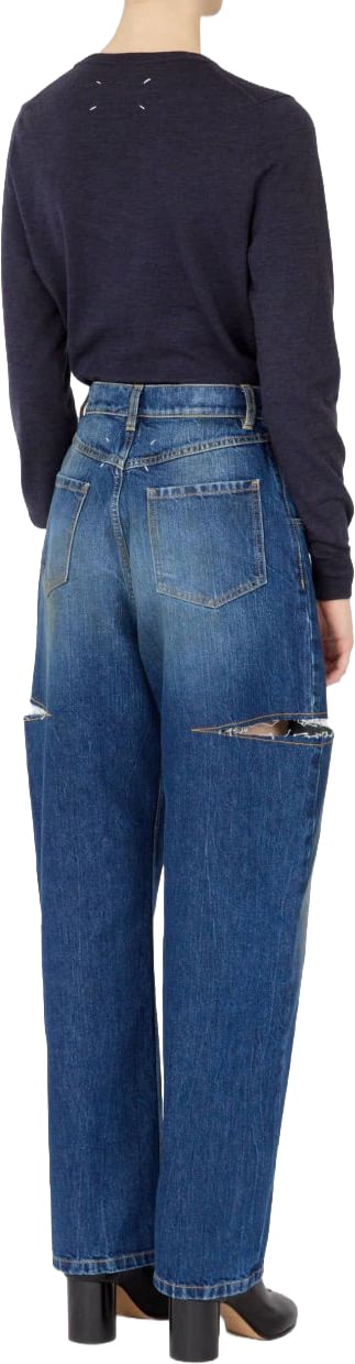 Maison Margiela Jeans Navy Blauw