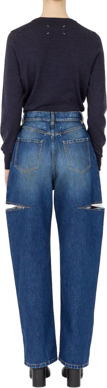 Maison Margiela Jeans Navy Blauw