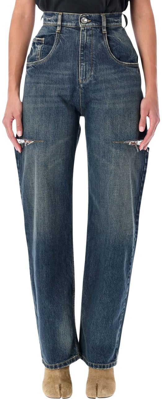 Maison Margiela Pants 5 Pockets Washed Indigo Blauw