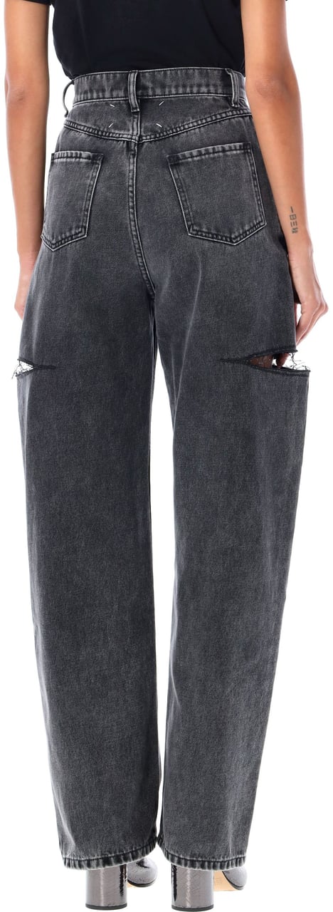 Maison Margiela Pants 5 Pockets Black Washed Zwart