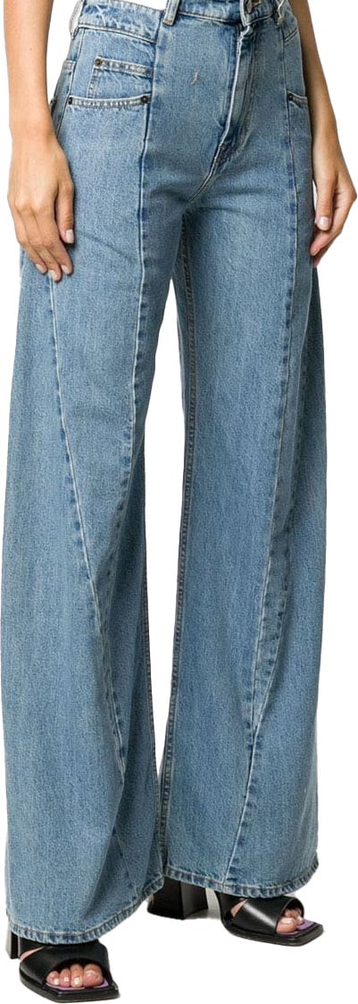 Maison Margiela Trousers Blue Blauw