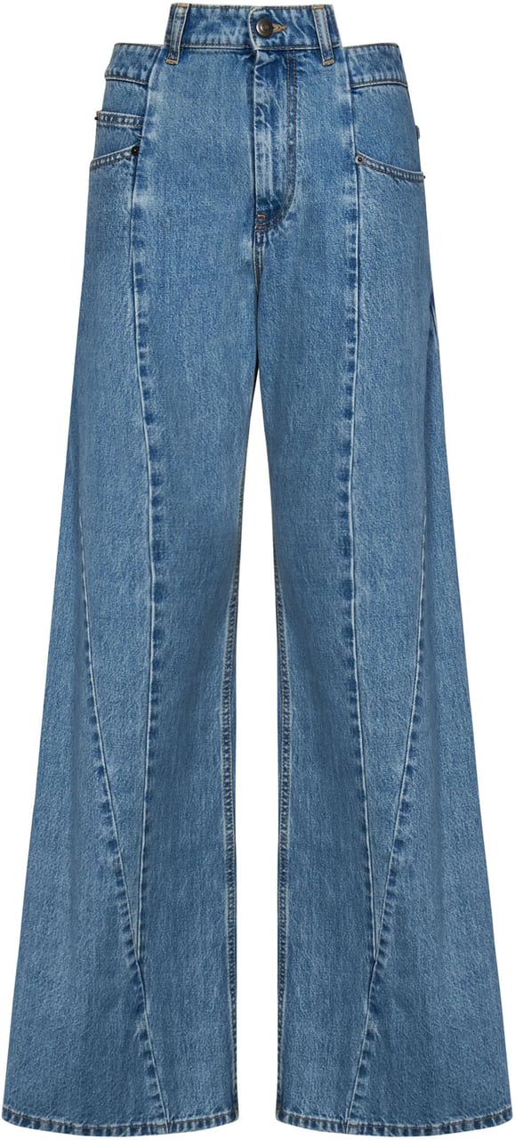 Maison Margiela Trousers Blue Blauw