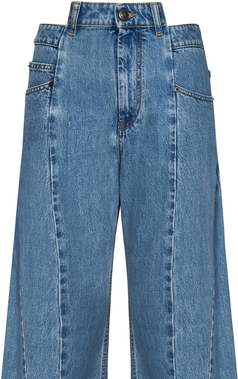 Maison Margiela Trousers Blue Blauw