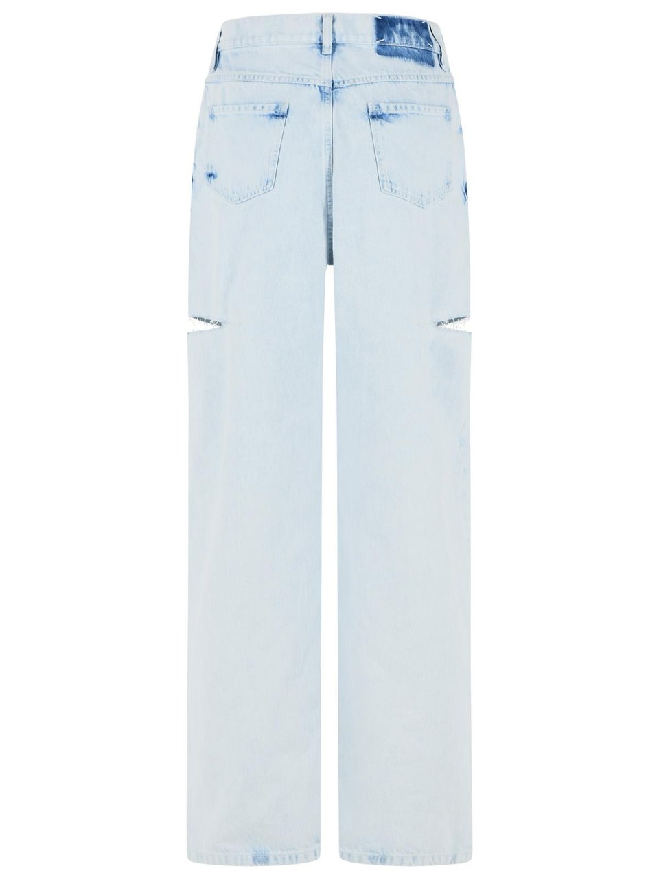 Maison Margiela 'Cut-Out' Light Blue Denim Jeans Wit