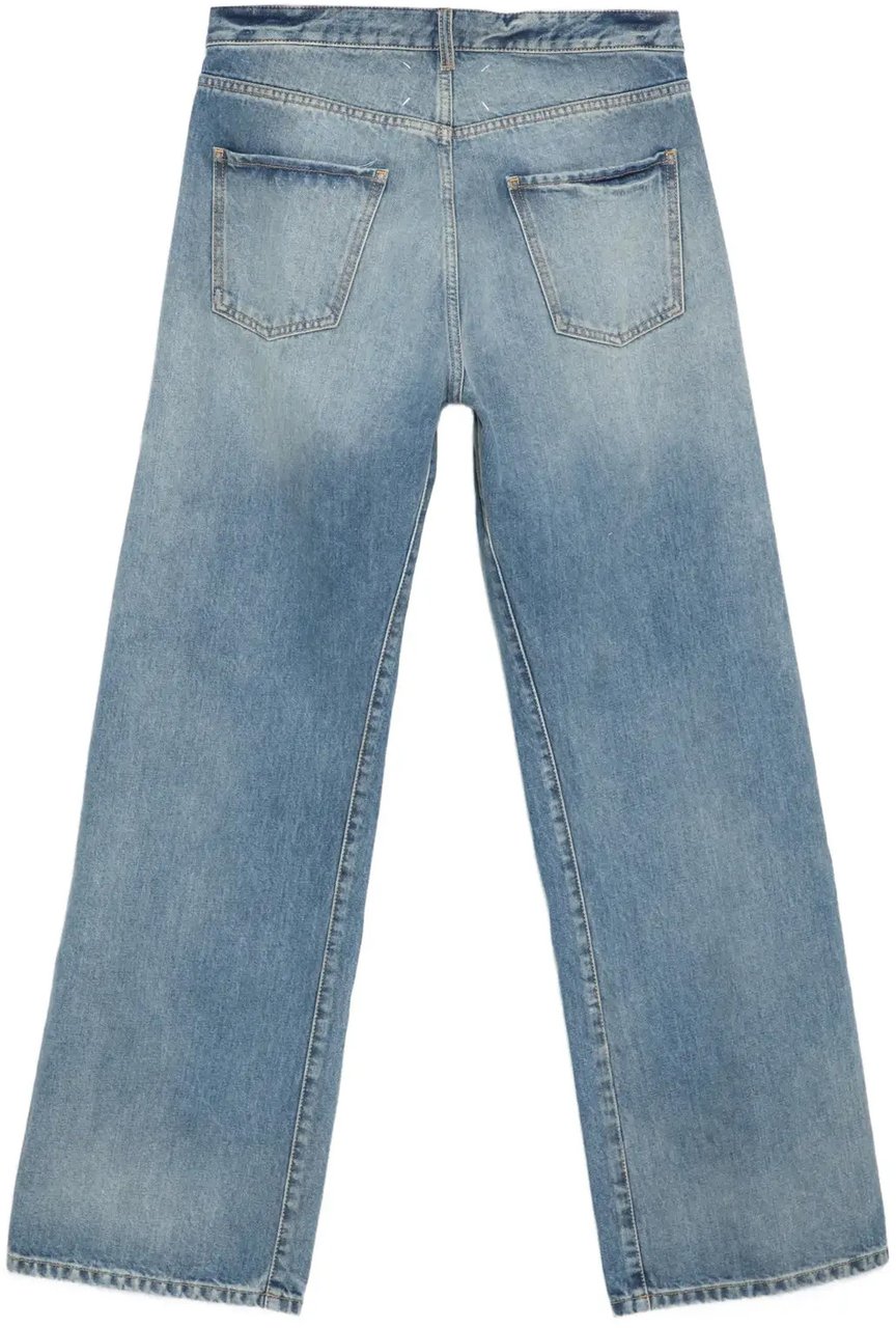 Maison Margiela Pants 5 Pockets Light Blue Indigo Blauw