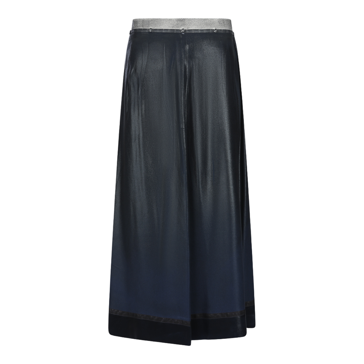 Maison Margiela Flowing Dark Blue Skirt Blauw