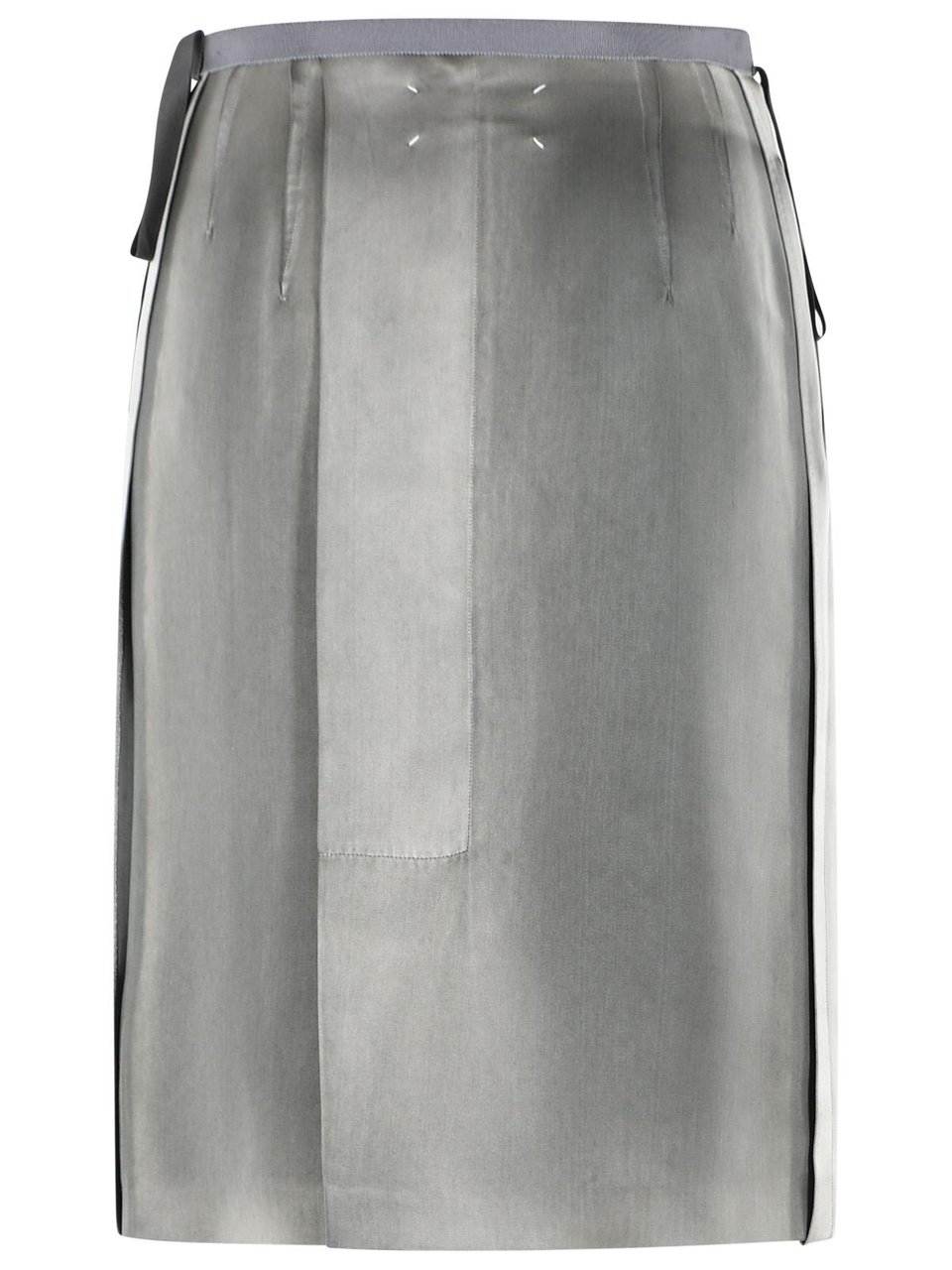 Maison Margiela Grey Viscose Midi Skirt Grijs