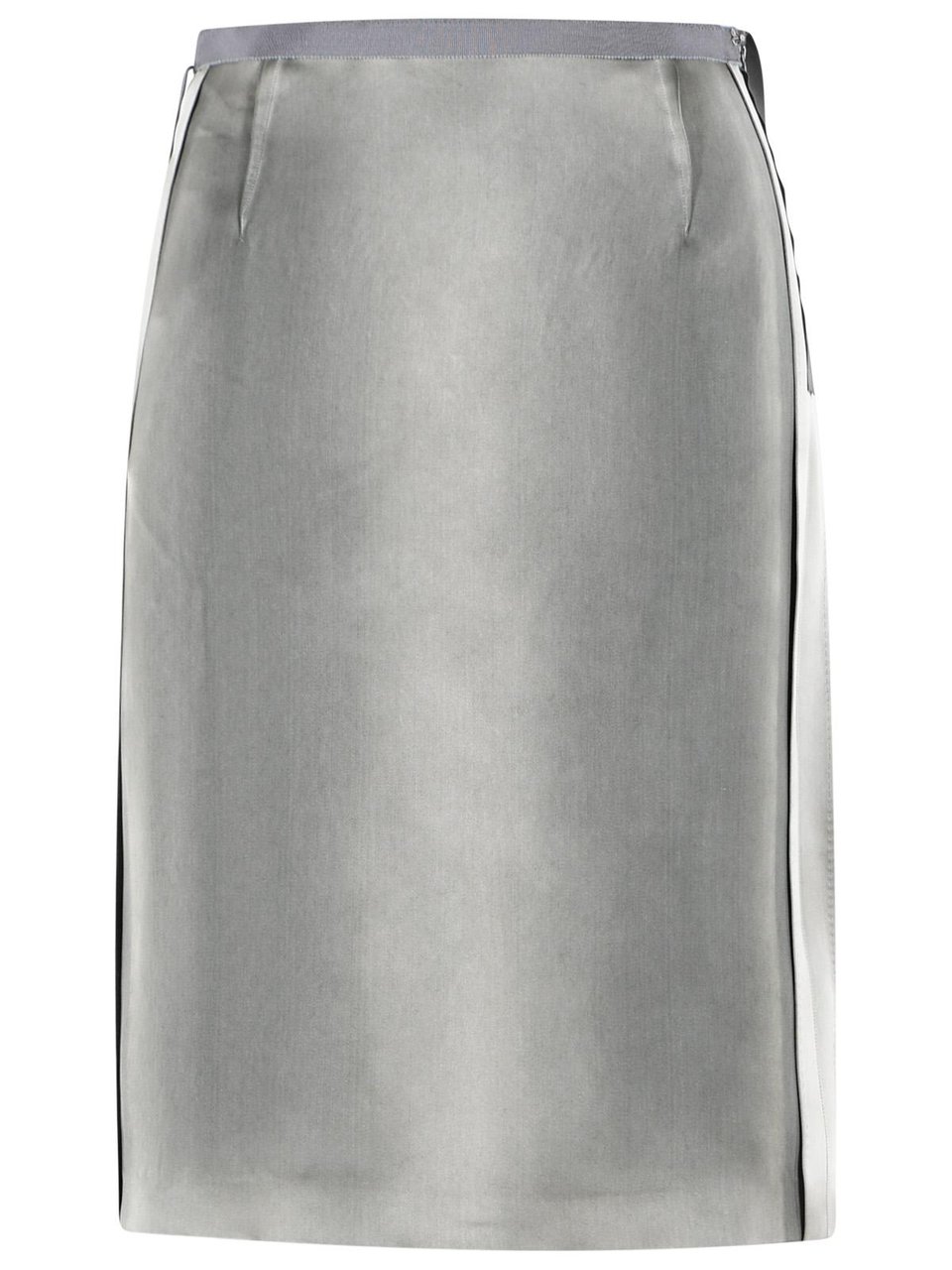 Maison Margiela Grey Viscose Midi Skirt Grijs
