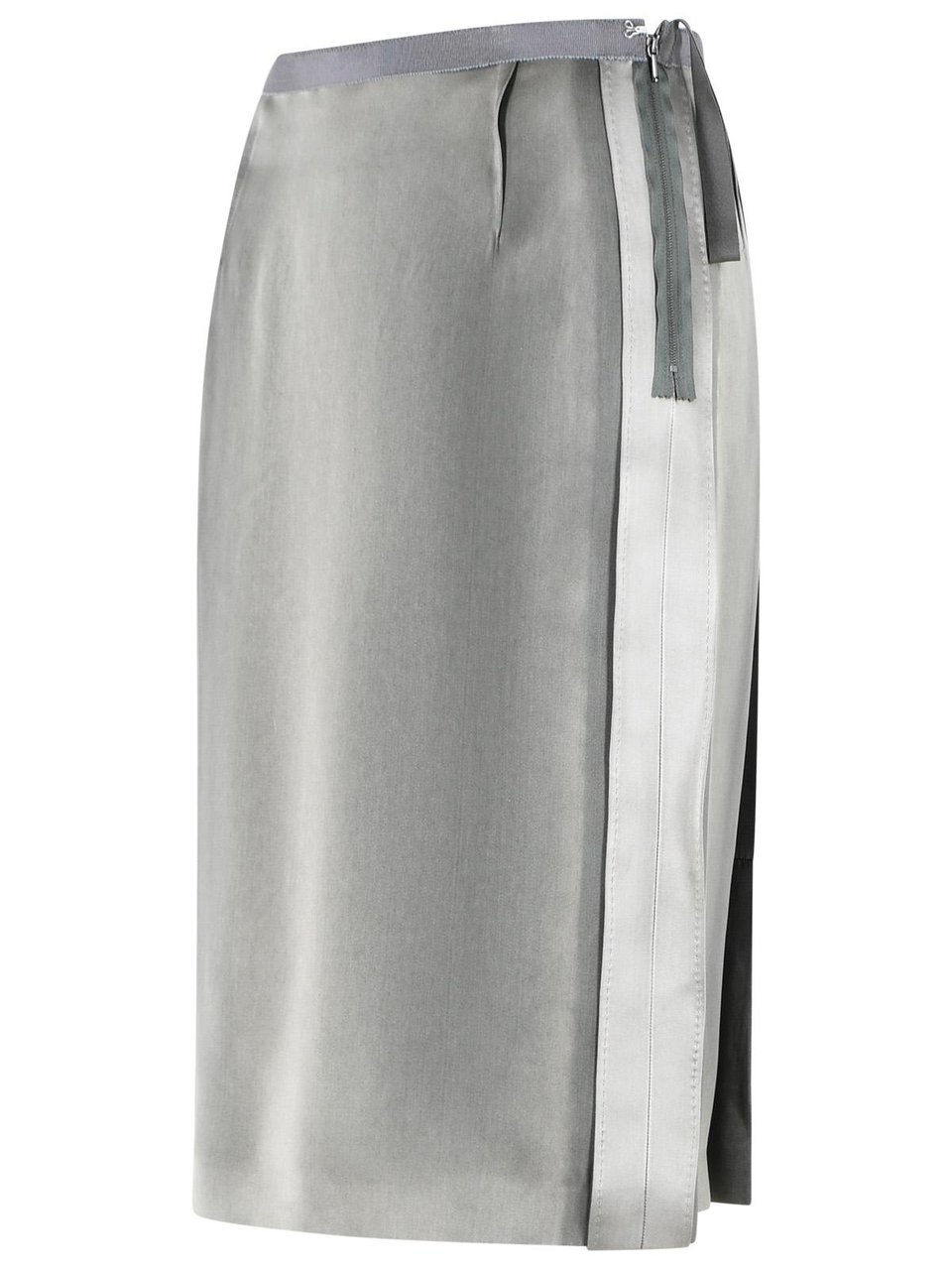Maison Margiela Grey Viscose Midi Skirt Grijs