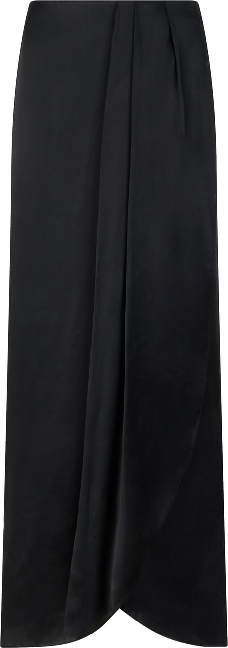 Maison Margiela Long skirt with draping Zwart