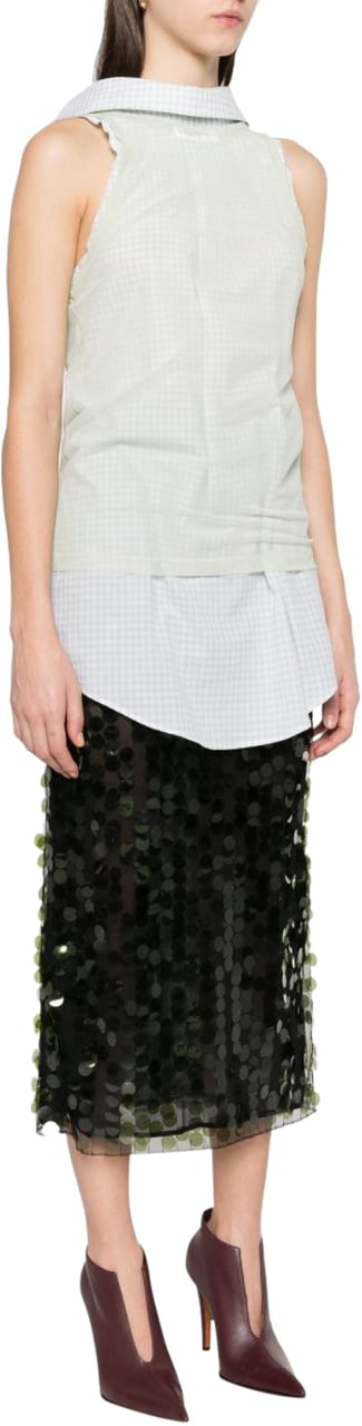 Maison Margiela Reversible Tank Top Shirt Green Groen