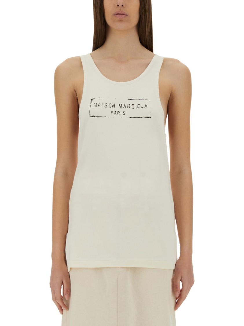 Maison Margiela Scoop Neck Slim-Fit Tank Top Wit