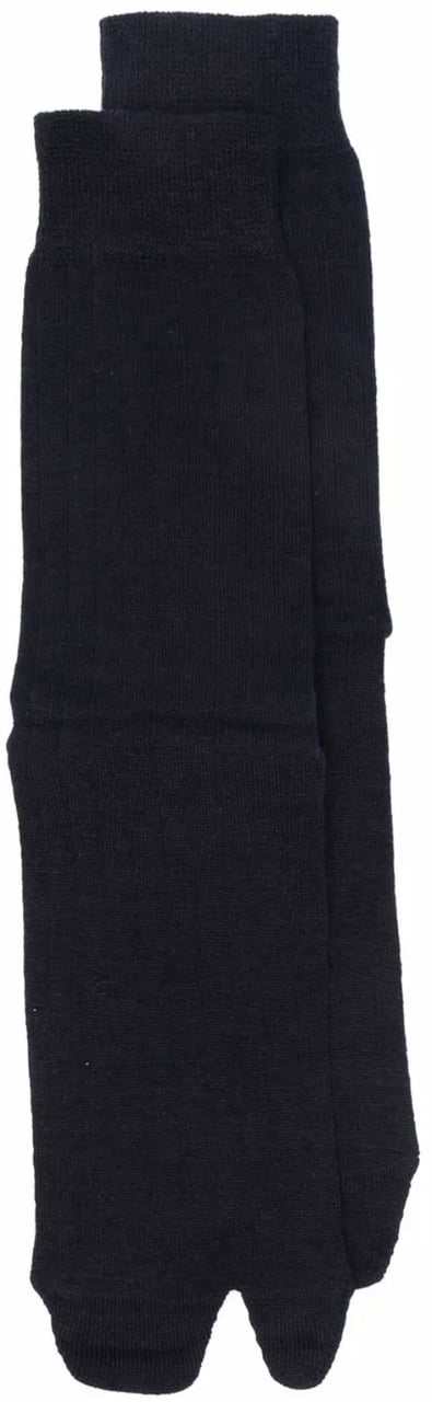 Maison Margiela Bootleg Socks Navy Blauw