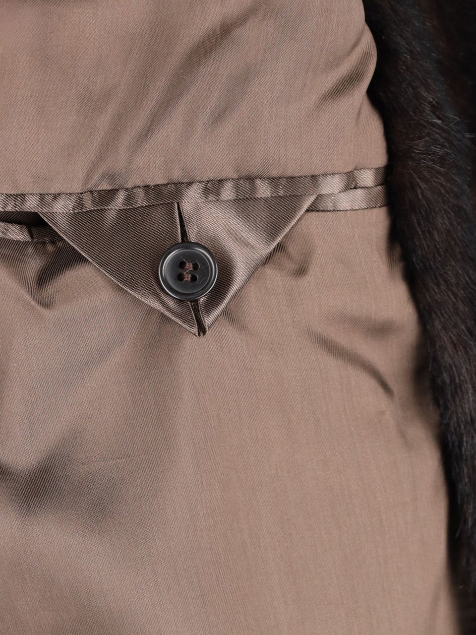 Maison Margiela Brown Faux Fur Lined Coat Bruin