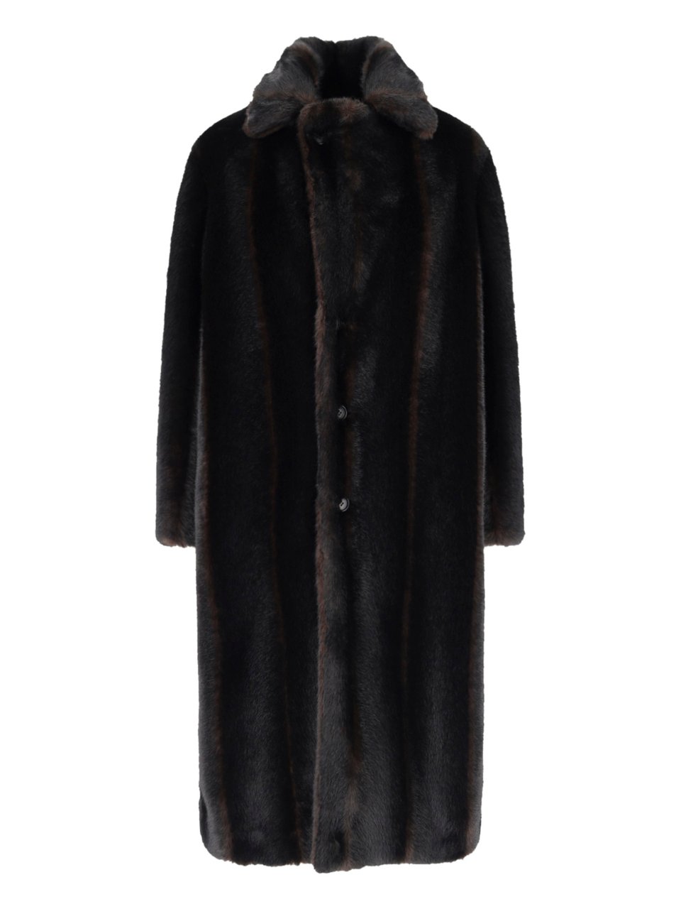 Maison Margiela Brown Faux Fur Lined Coat Bruin