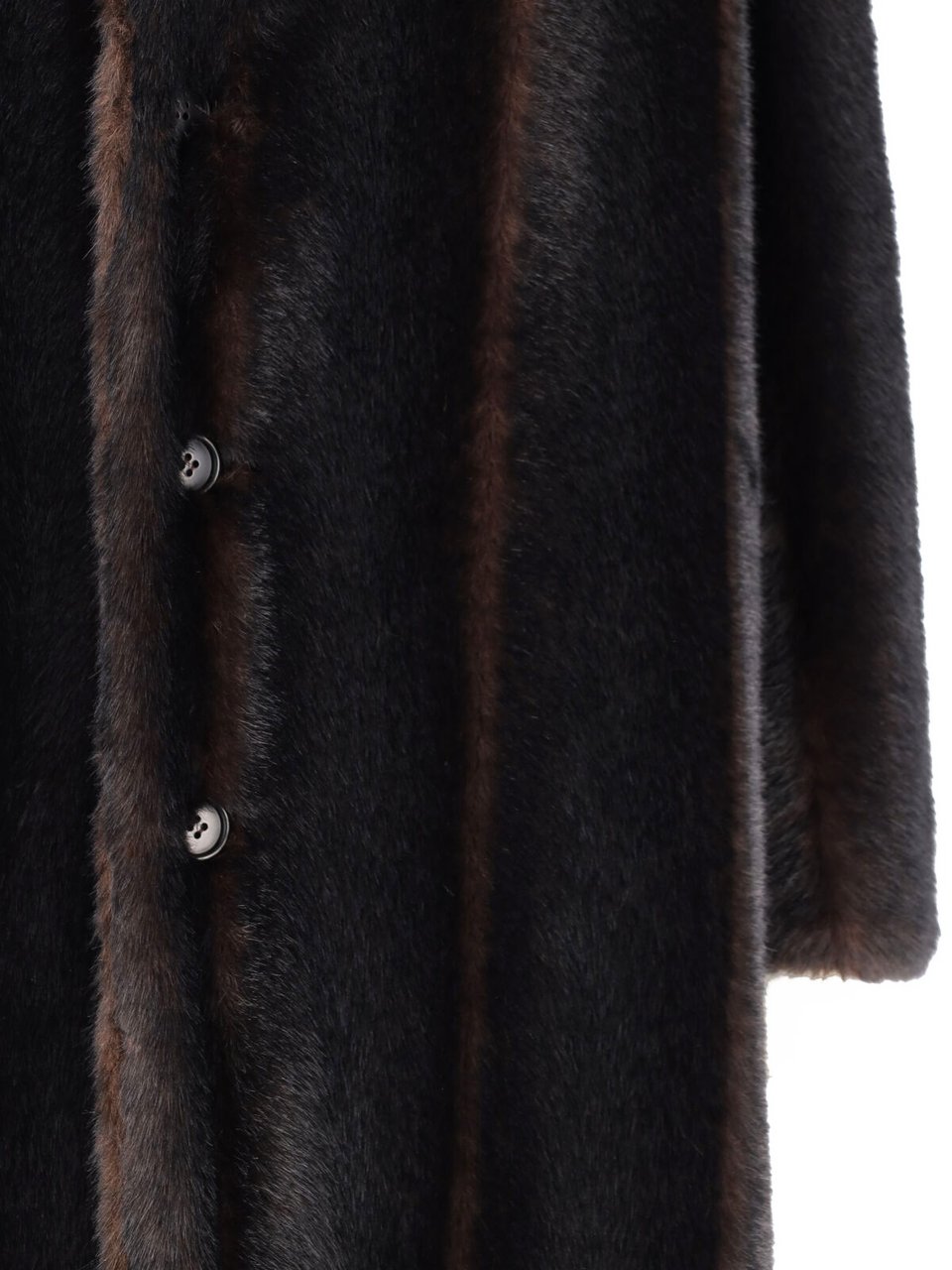 Maison Margiela Brown Faux Fur Lined Coat Bruin