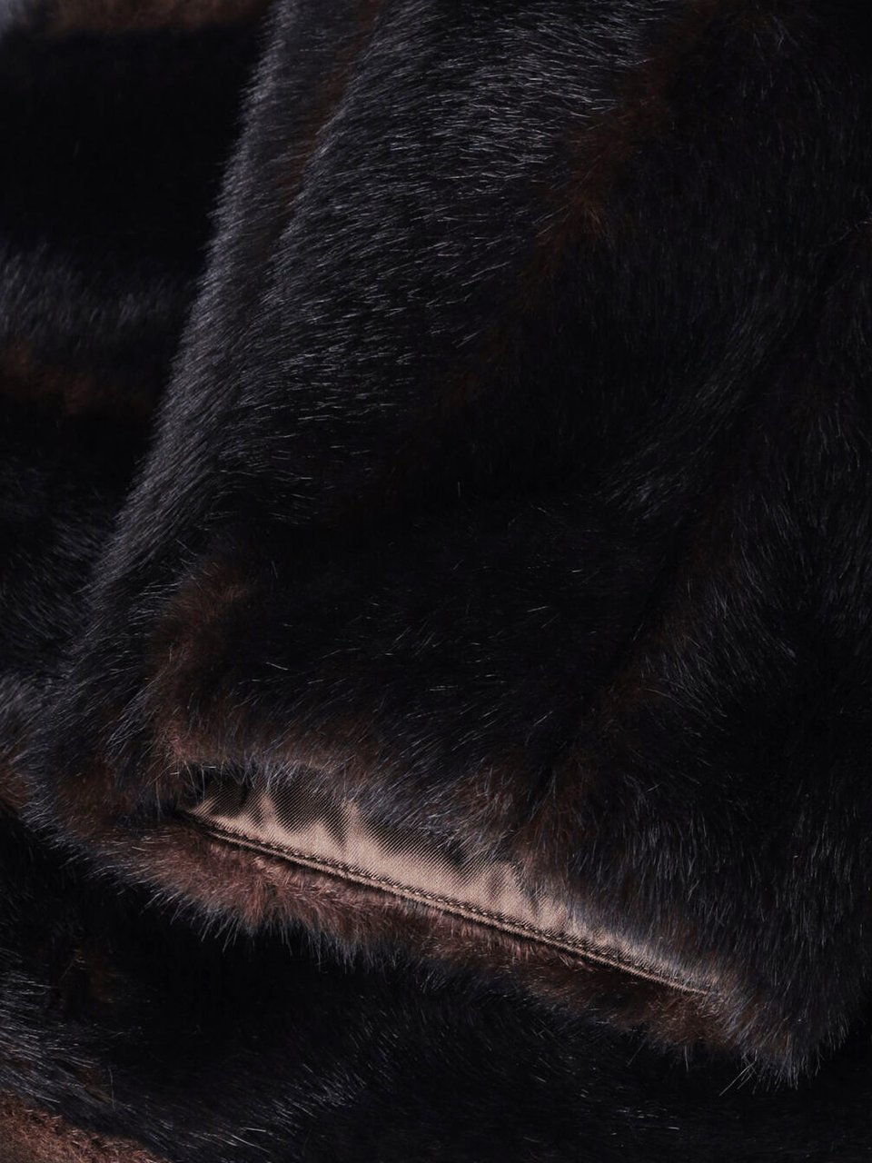 Maison Margiela Brown Faux Fur Lined Coat Bruin