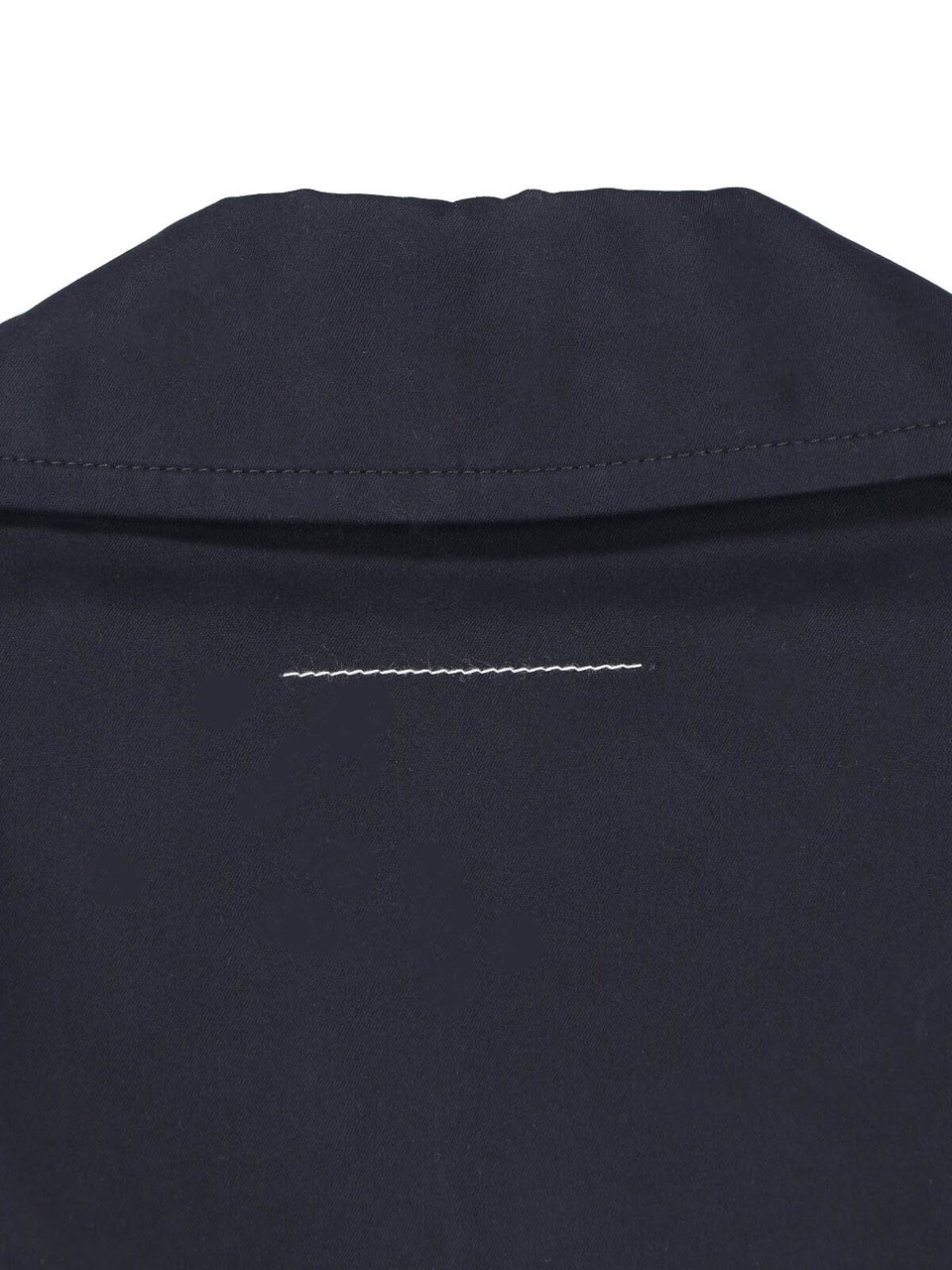 Maison Margiela Black Cotton Twill Trench Coat Zwart