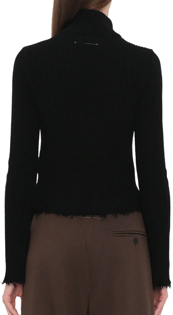 Maison Margiela Coats Black Zwart