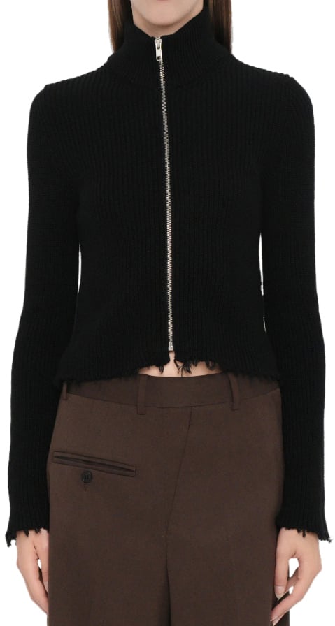 Maison Margiela Coats Black Zwart