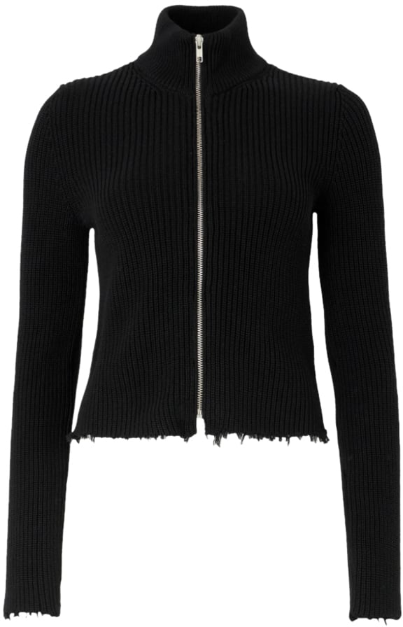 Maison Margiela Coats Black Zwart