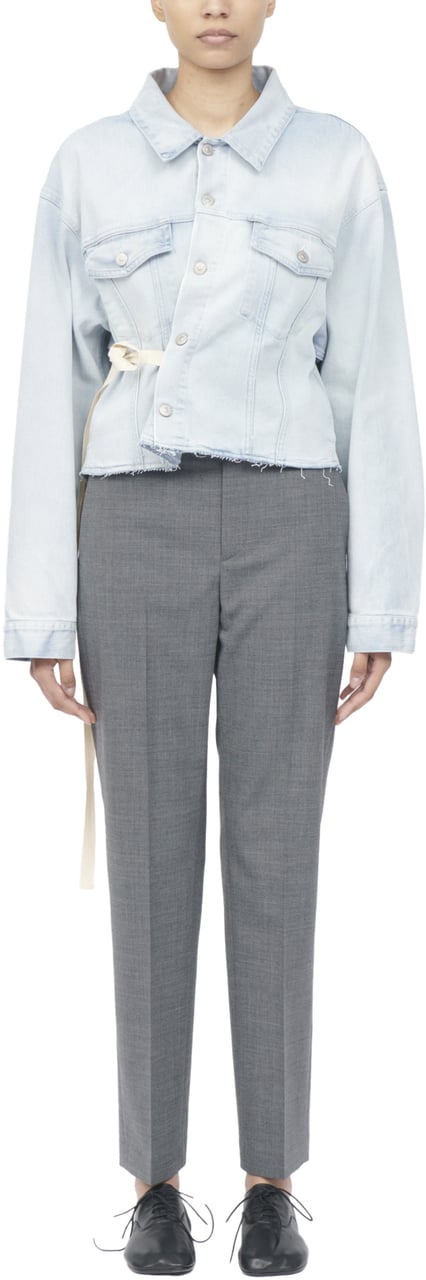 Maison Margiela Coats Light Blue Blauw