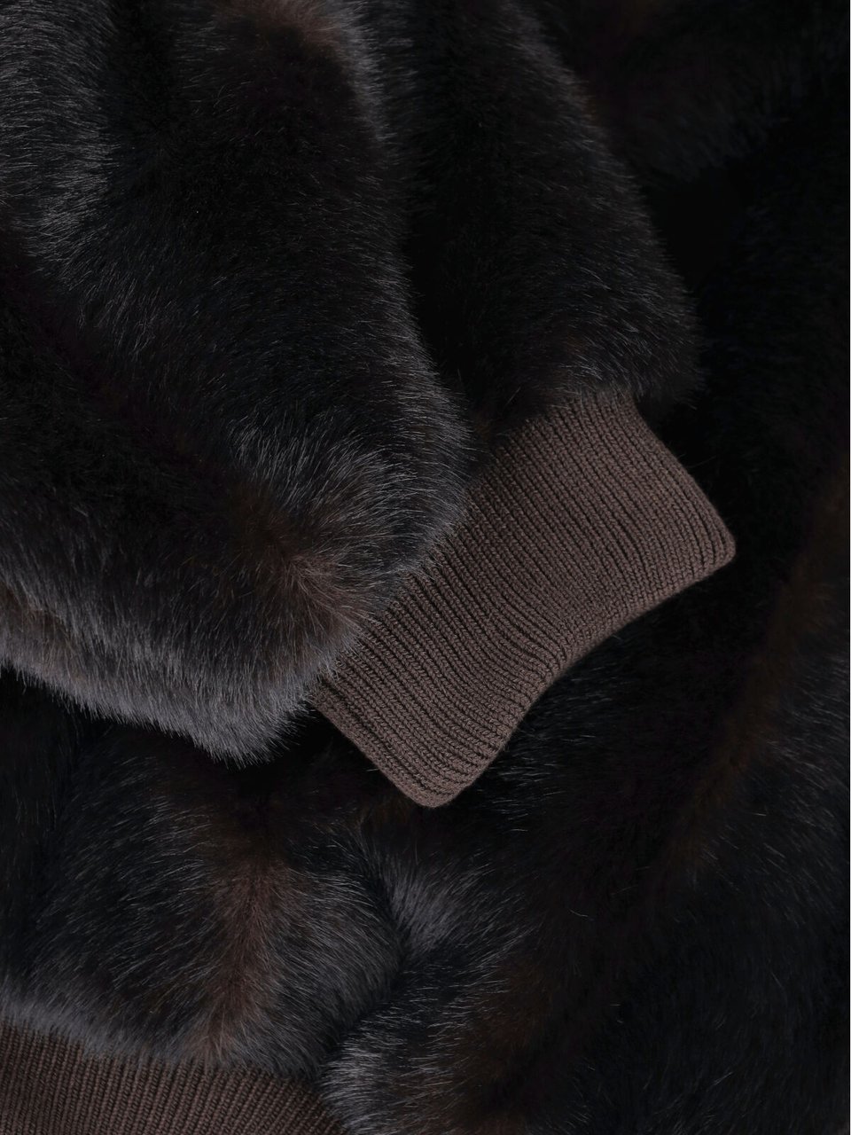 Maison Margiela Brown Faux Fur Bomber Jacket Bruin