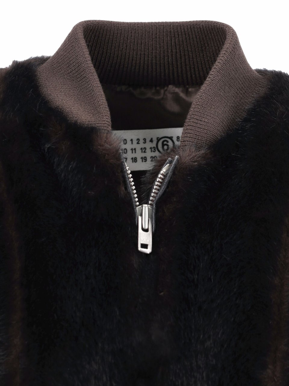 Maison Margiela Brown Faux Fur Bomber Jacket Bruin