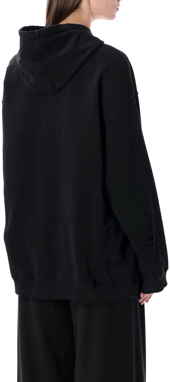 Maison Margiela MM6 Maison Margiela hooded sweatshirt with gloves Zwart