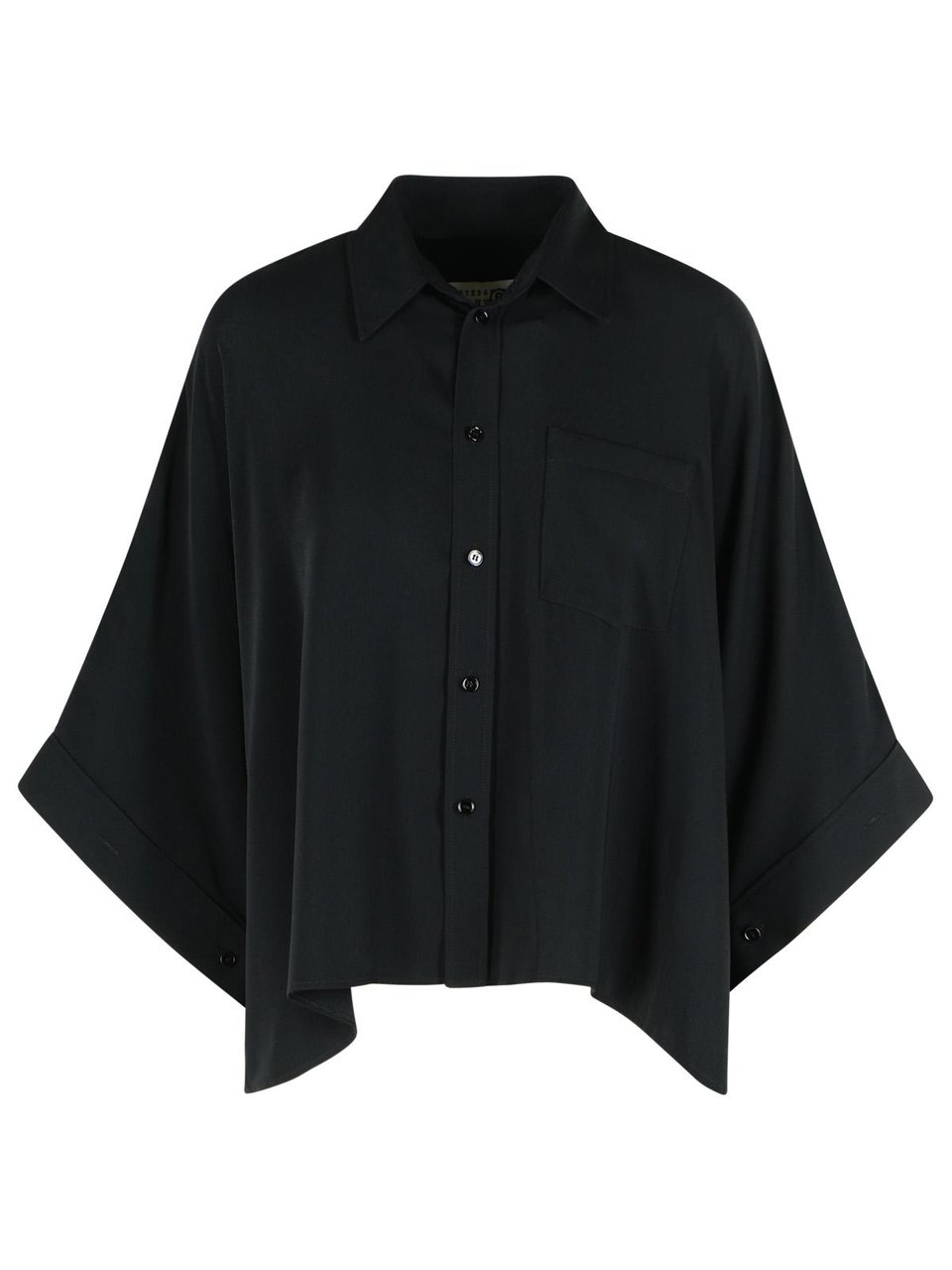 Maison Margiela Black Polyester Cape Zwart