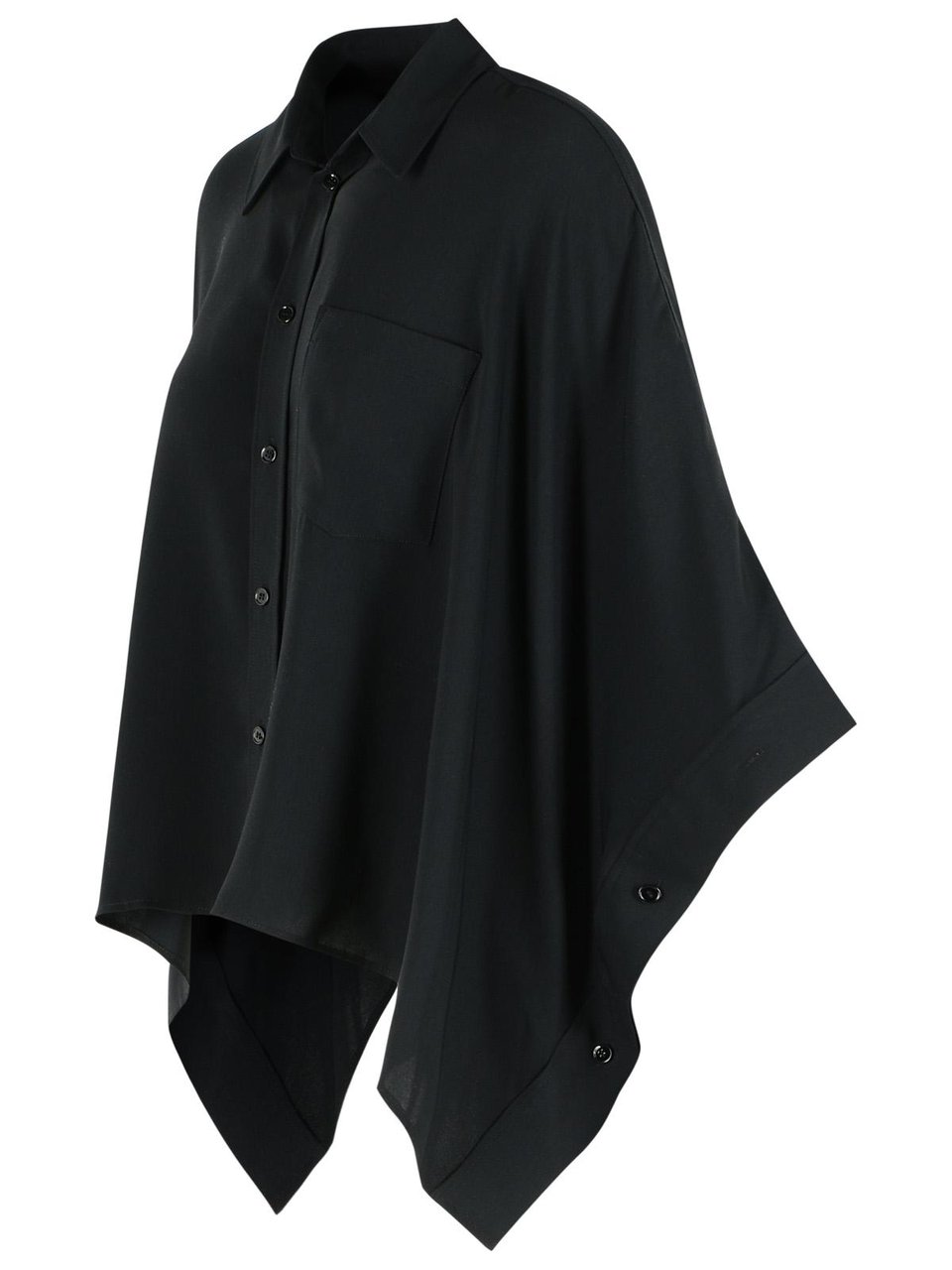 Maison Margiela Black Polyester Cape Zwart