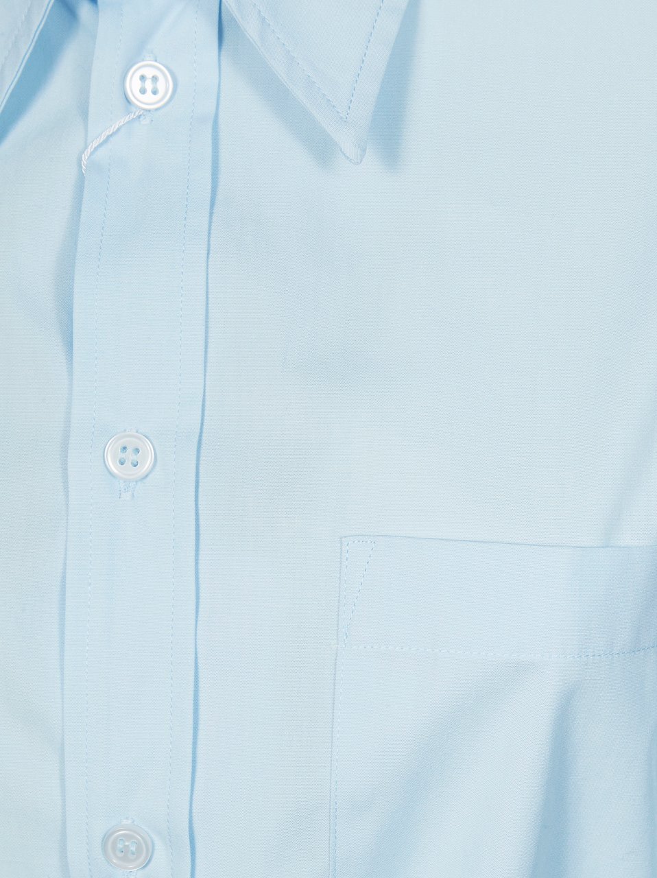 Maison Margiela Long Sleeved Contrast Belt Tailored Shirt Blauw