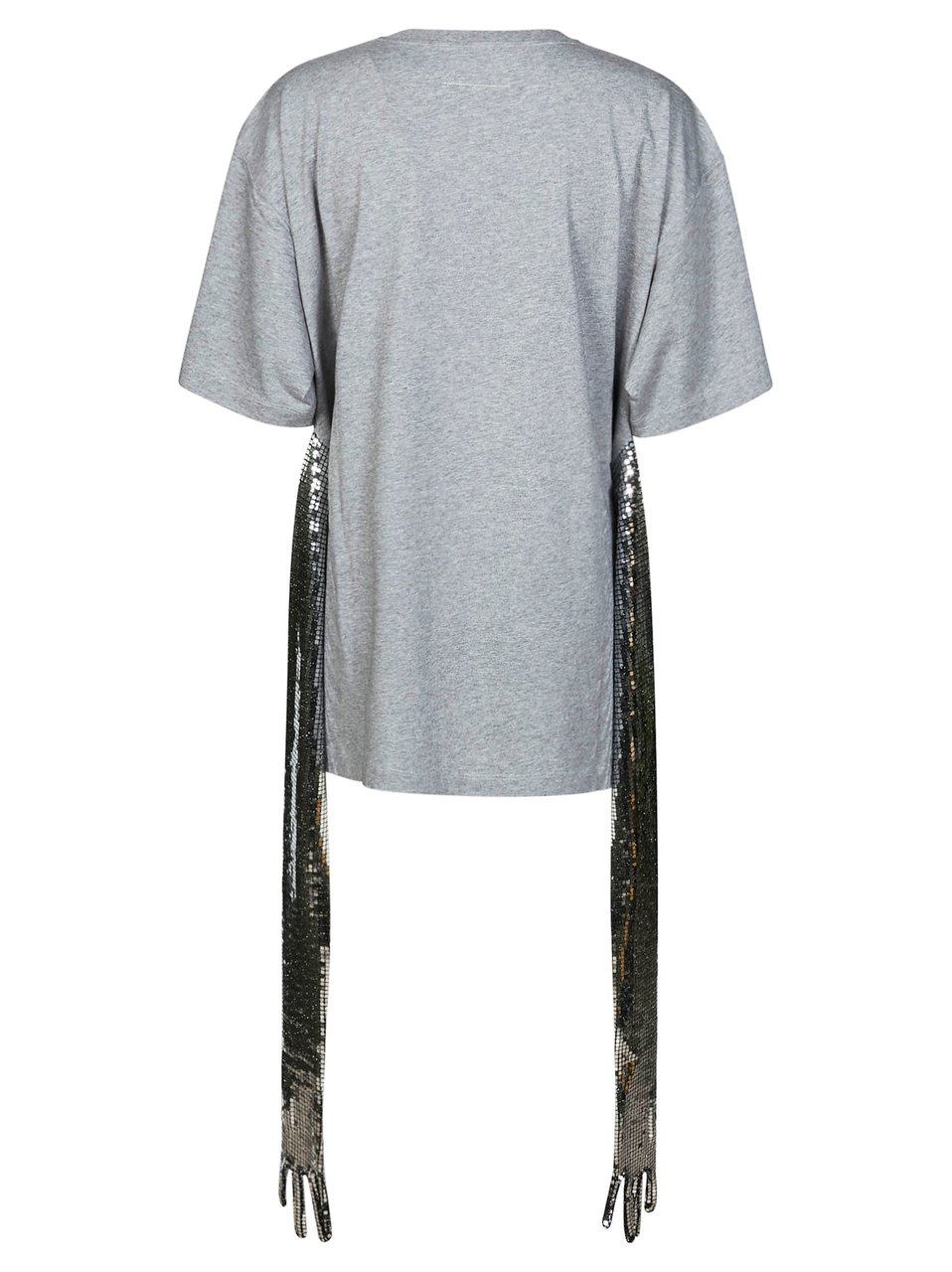 Maison Margiela Grey Silver Sequin Gloves Cotton T-Shirt Grijs