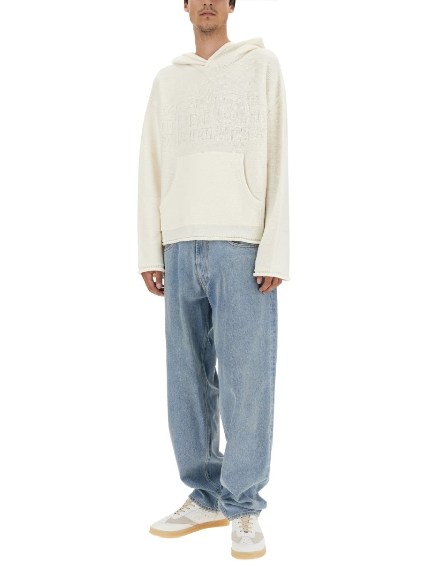Maison Margiela Jersey With Logo Neutraal