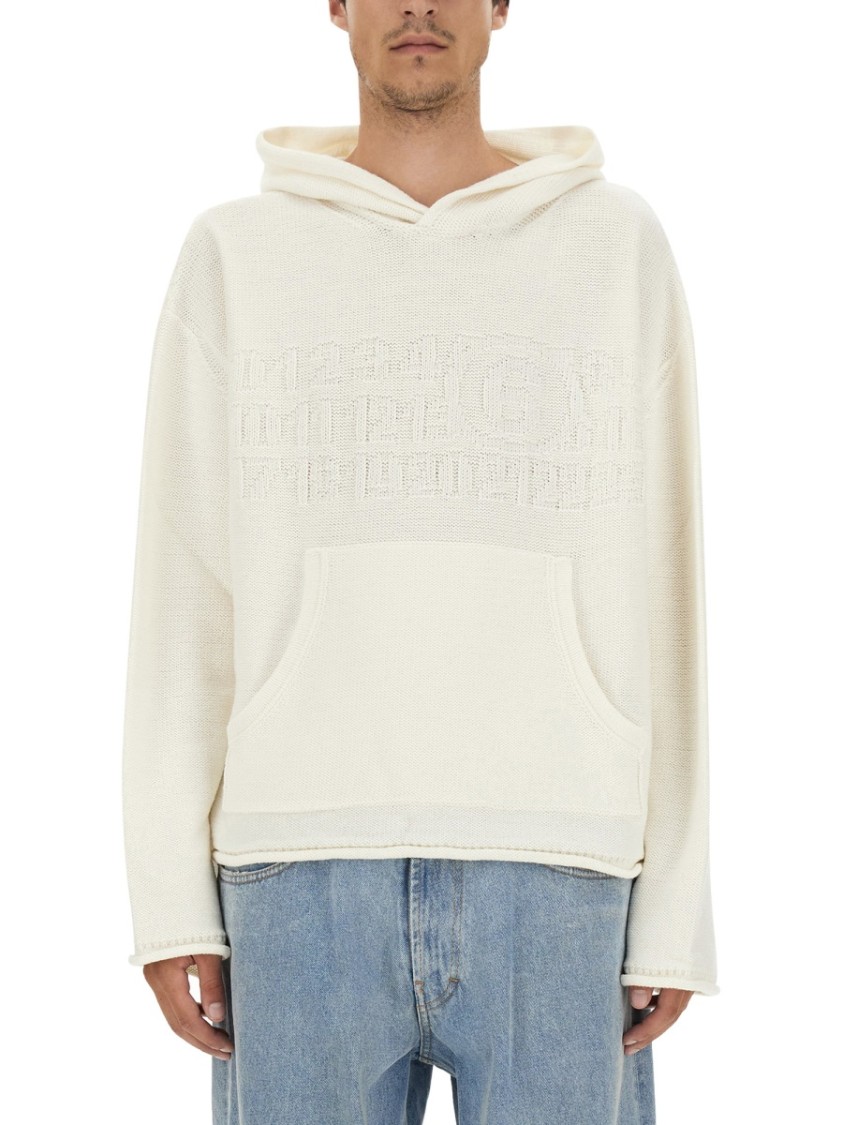 Maison Margiela Jersey With Logo Neutraal