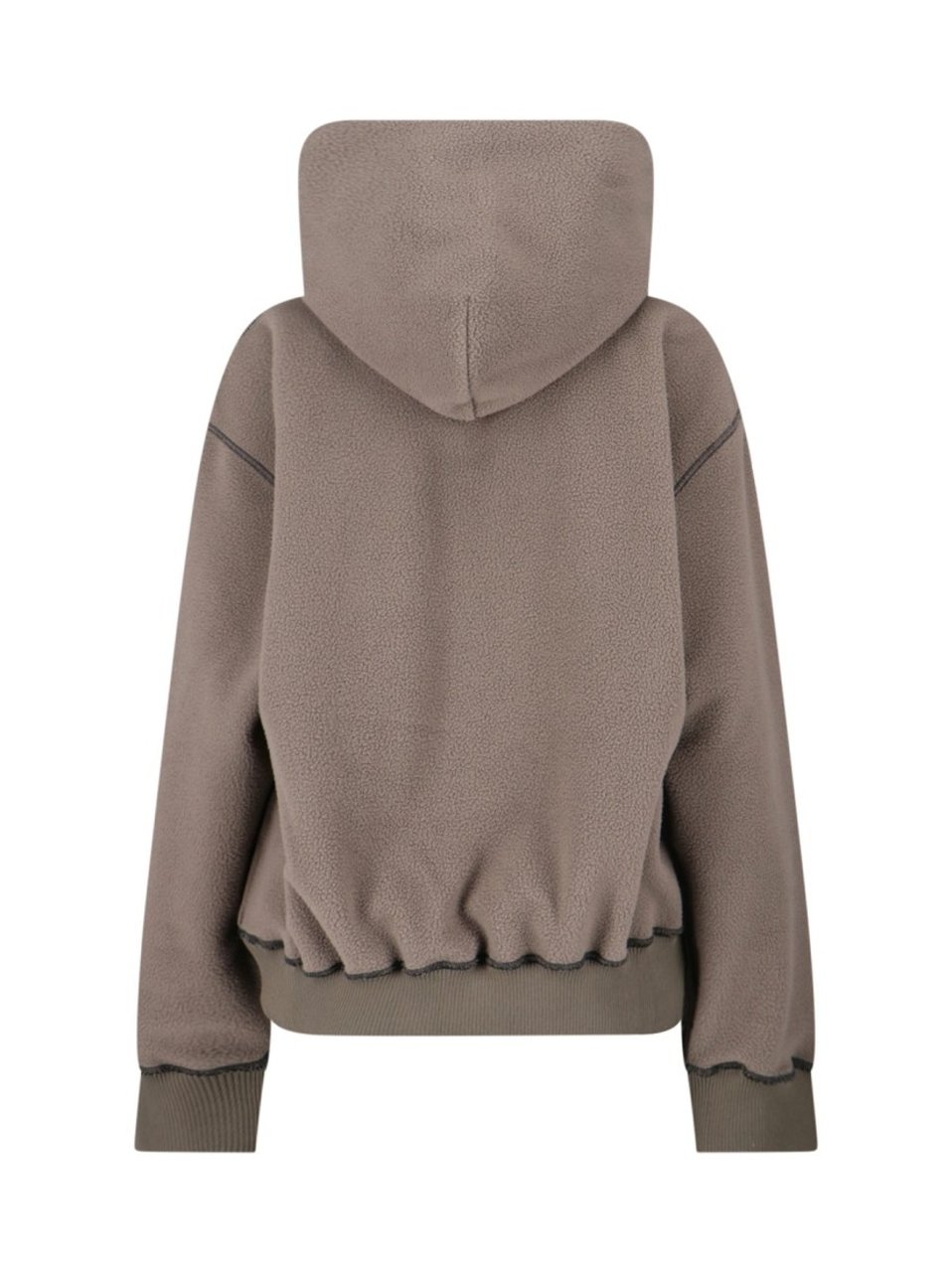 Maison Margiela Teddy Taupe Fabric Hoodie Neutraal