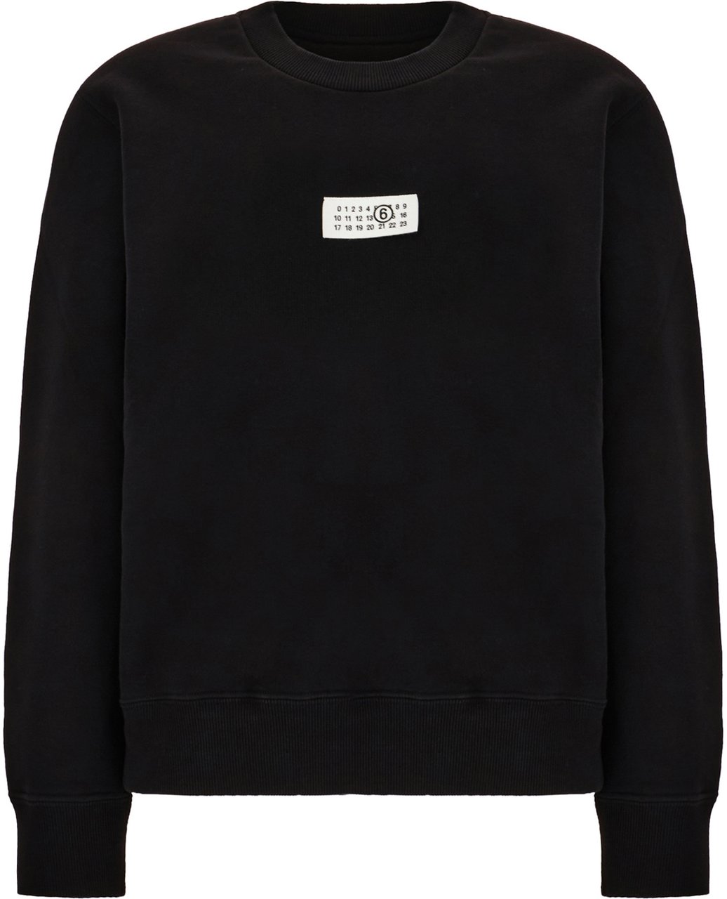Maison Margiela Mm6 Black cotton sweater Zwart