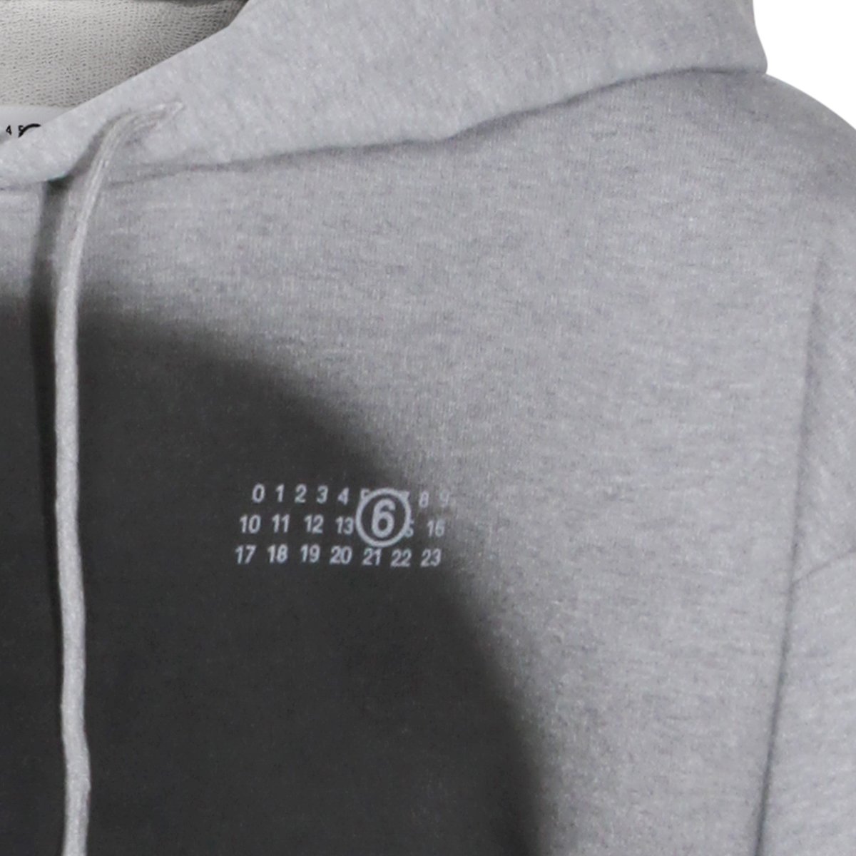 Maison Margiela Relaxed Fit Grey Knit Hooded Sweatshirt Grijs