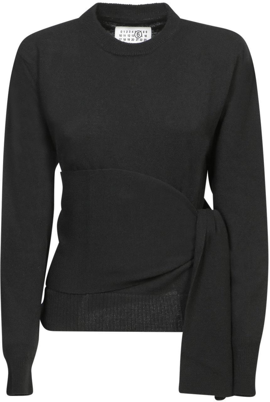 Maison Margiela MM6 MAISON MARGIELA Black Knitwear Zwart