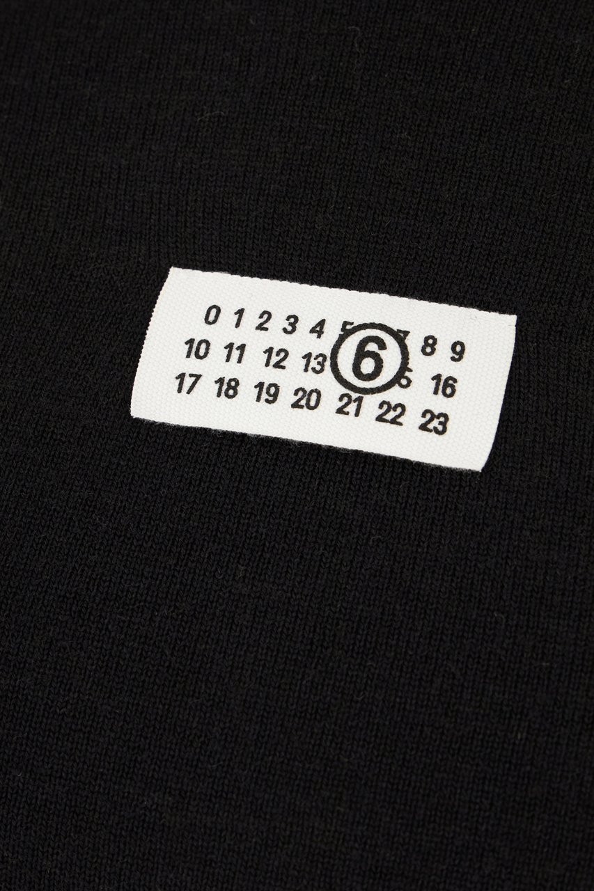 Maison Margiela Mm6 Biscuit virgin wool blend sweater Zwart