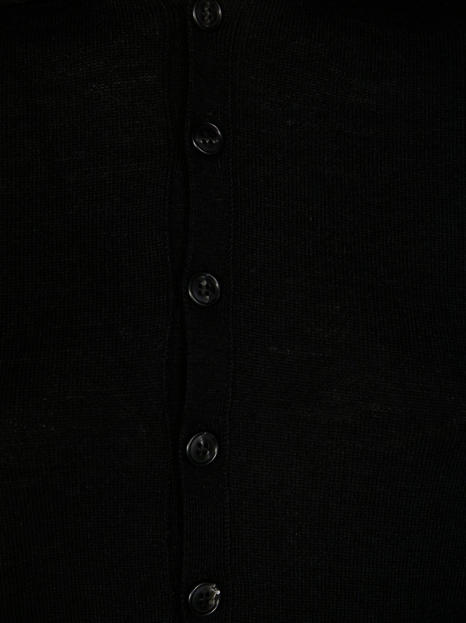 Maison Margiela Classic Black Cardigan With Button-Down Front Zwart