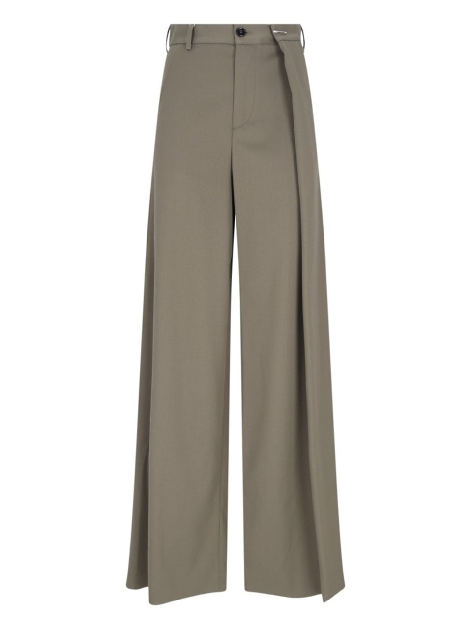 Maison Margiela Pleated Palazzo Pants – Green Groen
