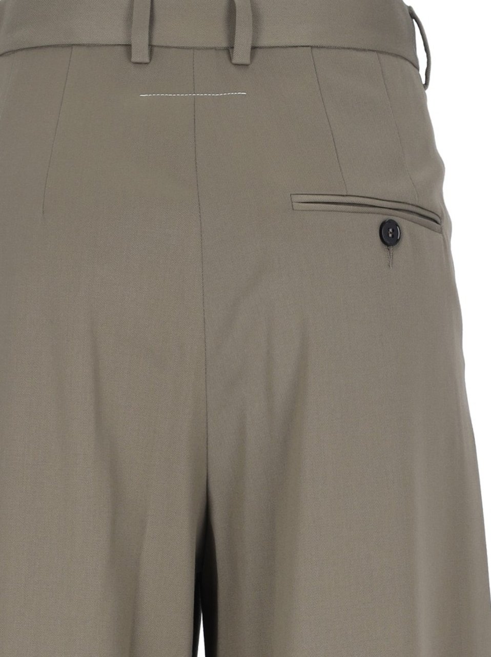 Maison Margiela Pleated Palazzo Pants – Green Groen