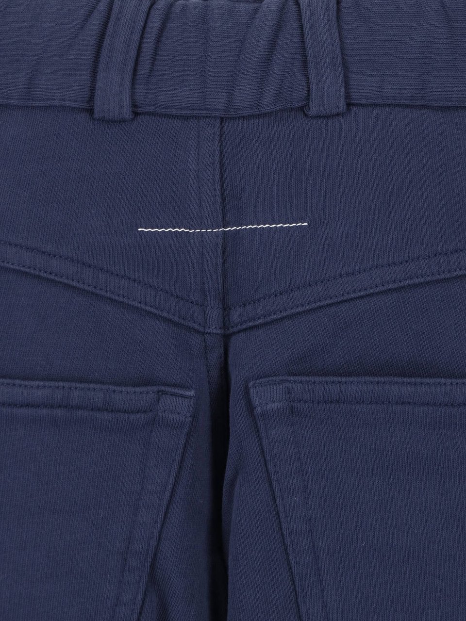 Maison Margiela Blue Cotton Wide-Leg Pants Blauw