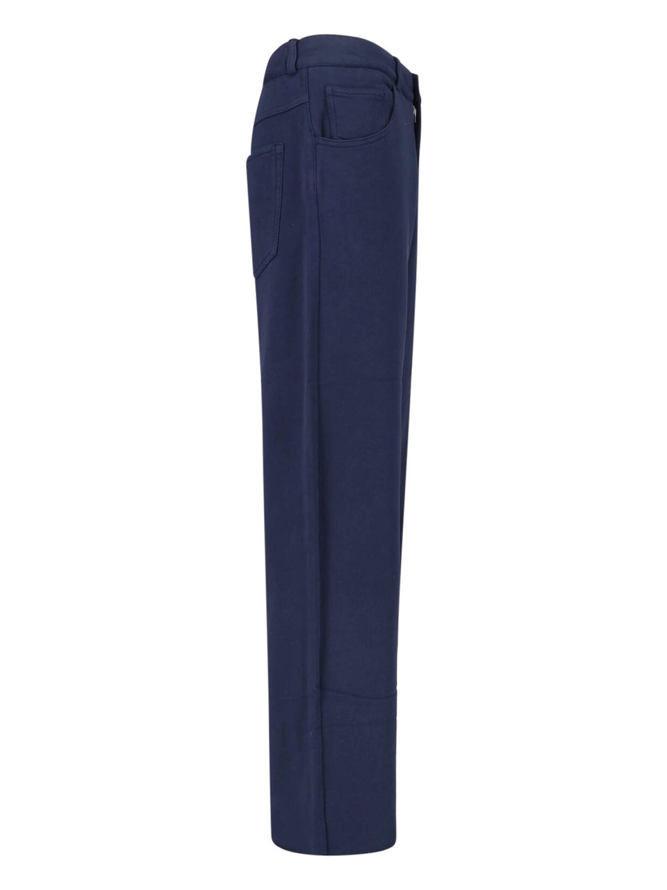 Maison Margiela Blue Cotton Wide-Leg Pants Blauw