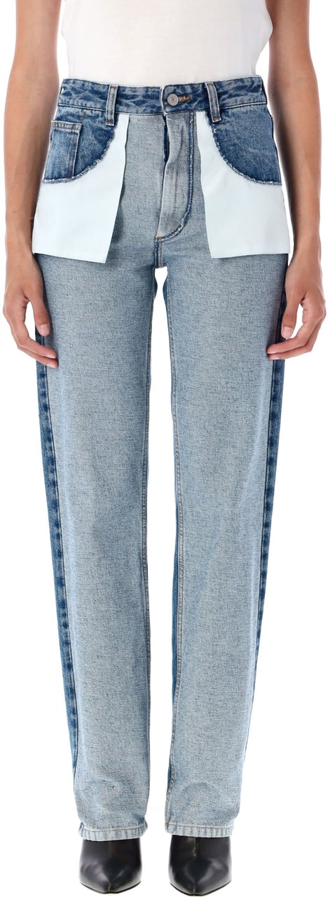Maison Margiela Denim Reverse Pocket Blu Blauw